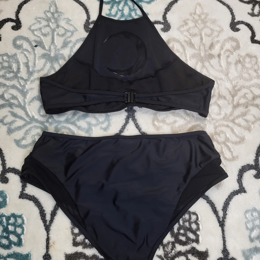 Killstar Bikini Set Crescent Moon Black Halter Mesh Goth Read Description - Picture 5 of 7